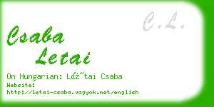 csaba letai business card